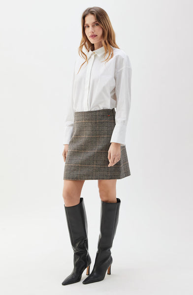 Marit Skirt Antracite Check | Busnel.com