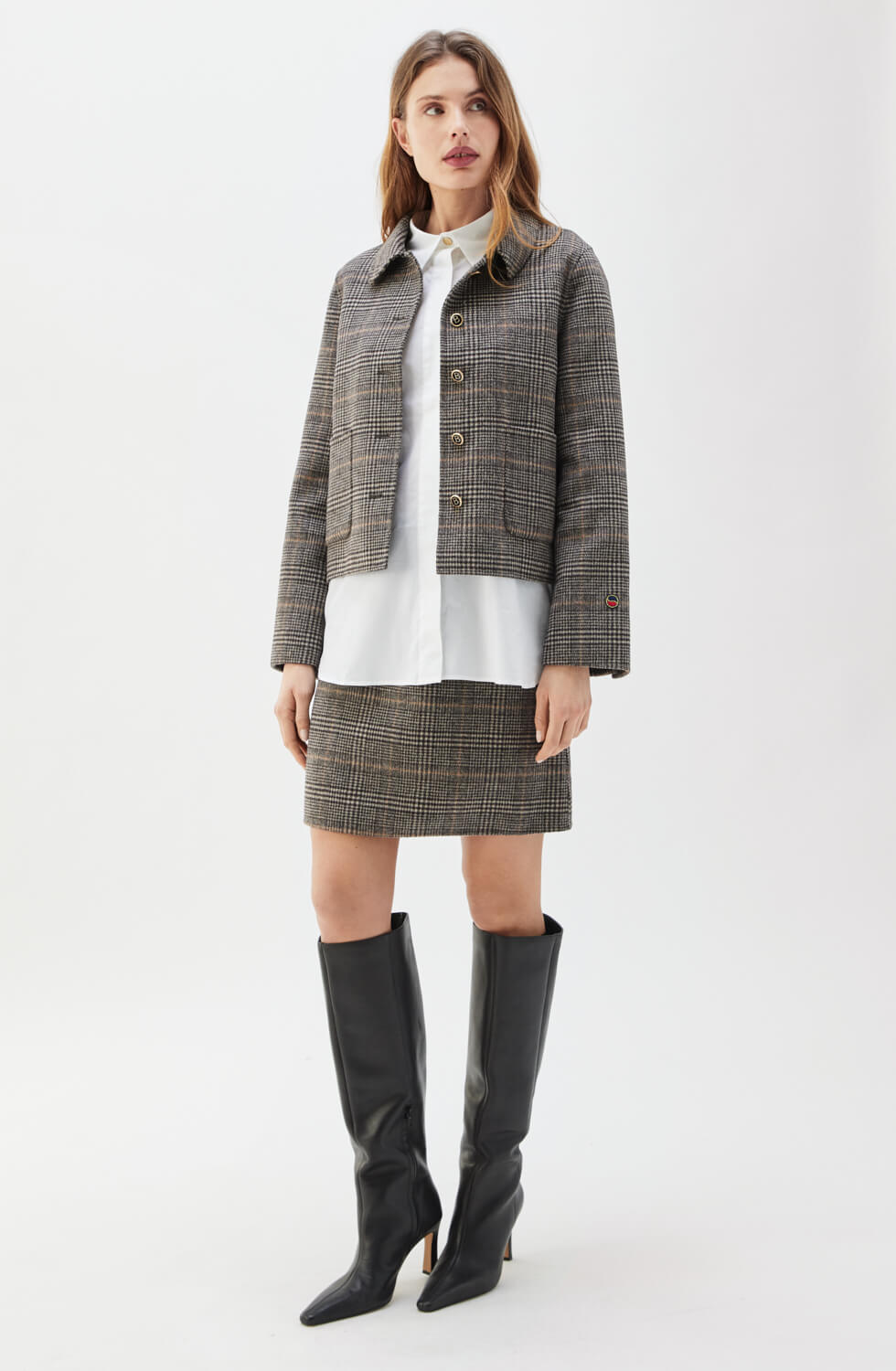 Marit Checked Skirt Antracite Check