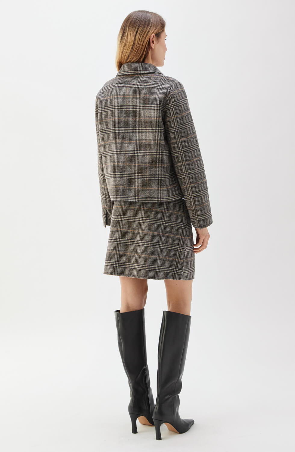 Marit Checked Skirt Antracite Check