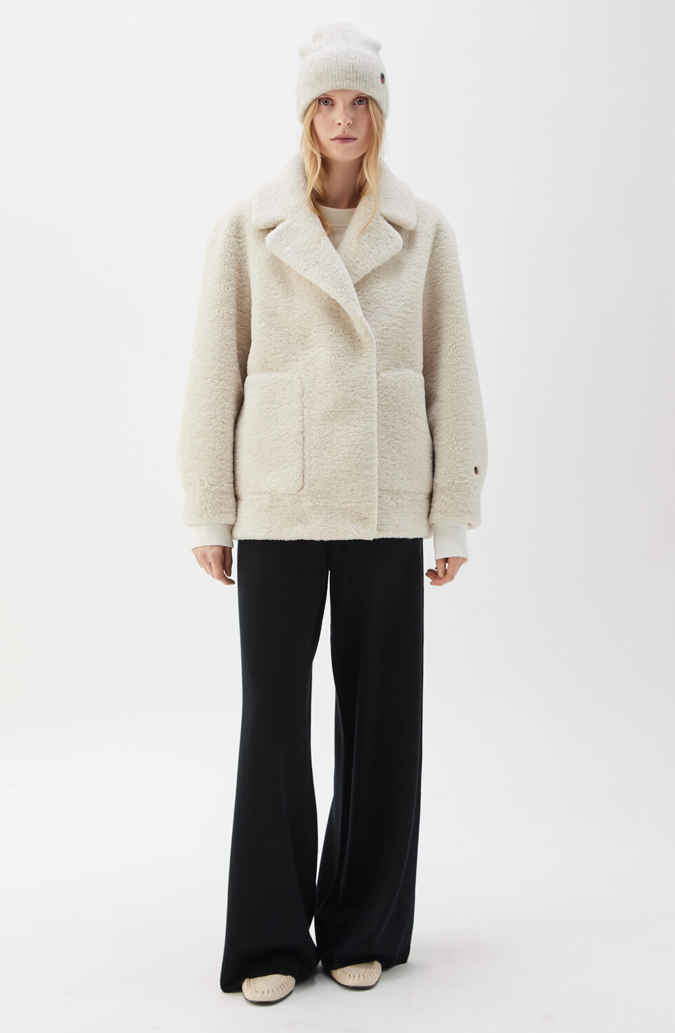 Mei Shearling Jacket Ecru