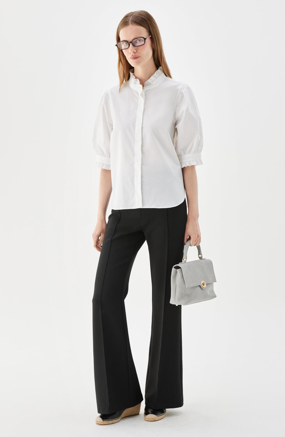 Mica Short Sleeved Blouse White