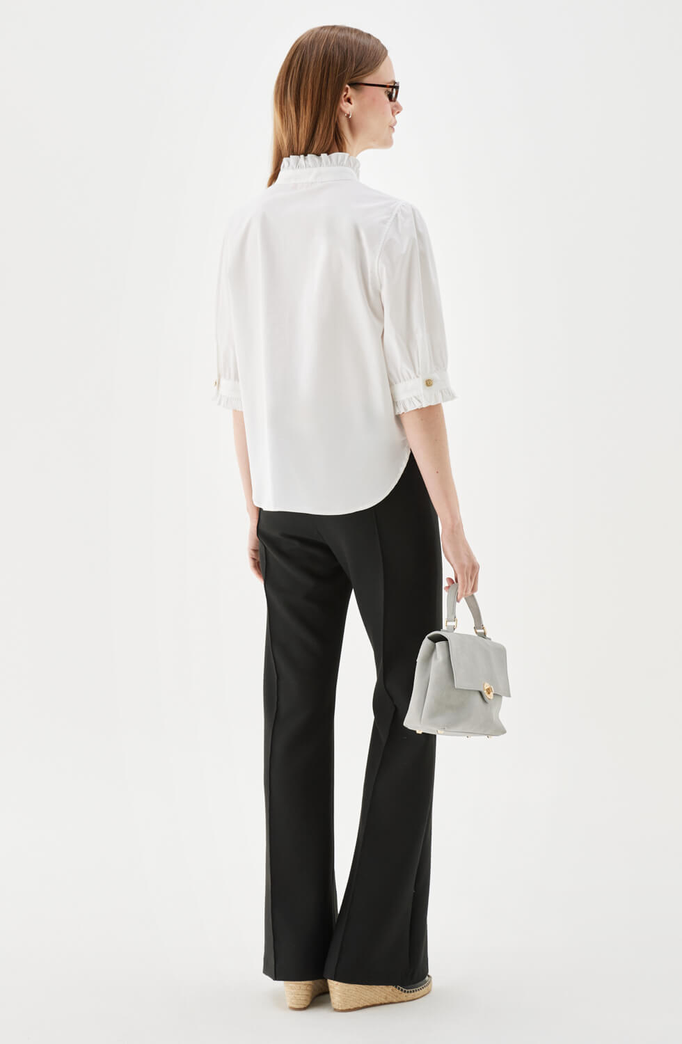 Mica Short Sleeved Blouse White