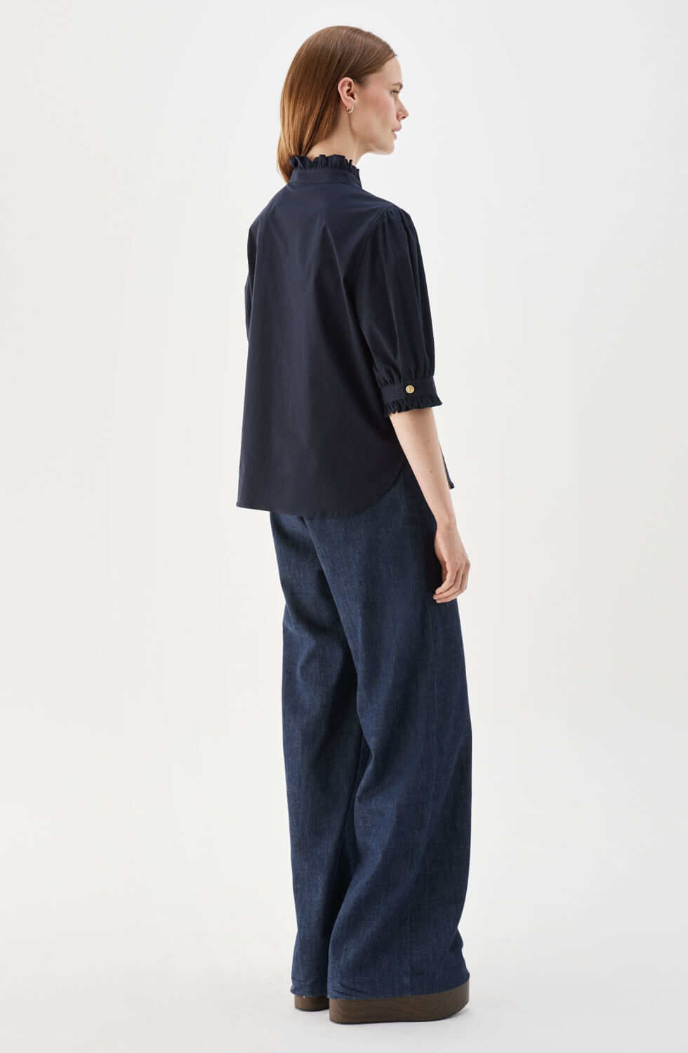 Mica Short Sleeved Blouse Marine