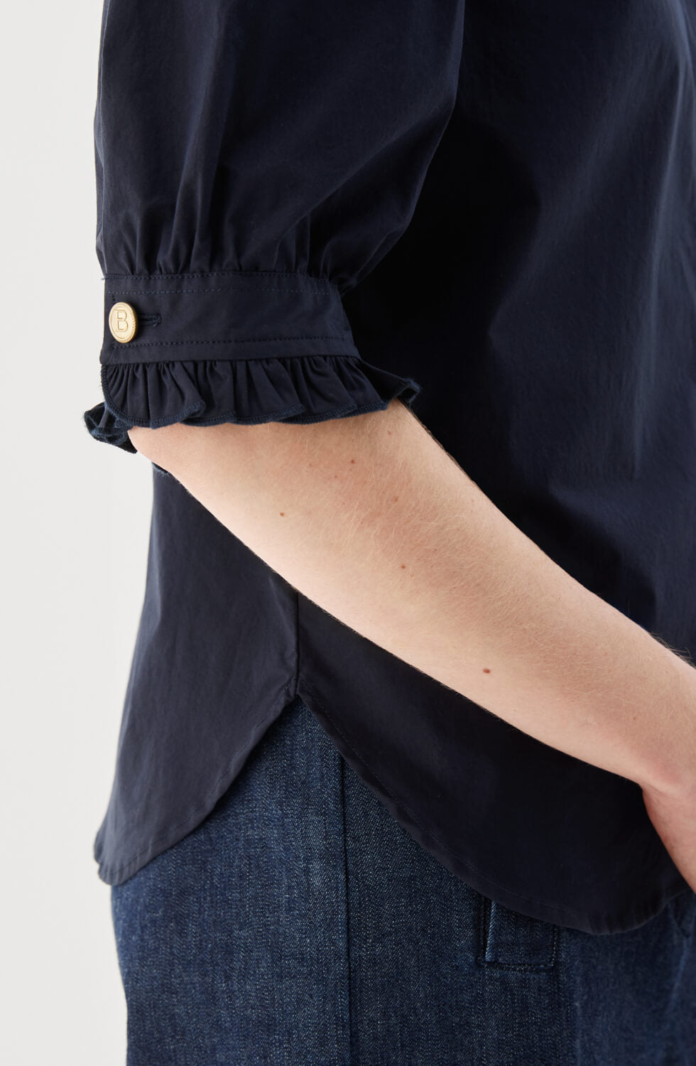 Mica Short Sleeved Blouse Marine