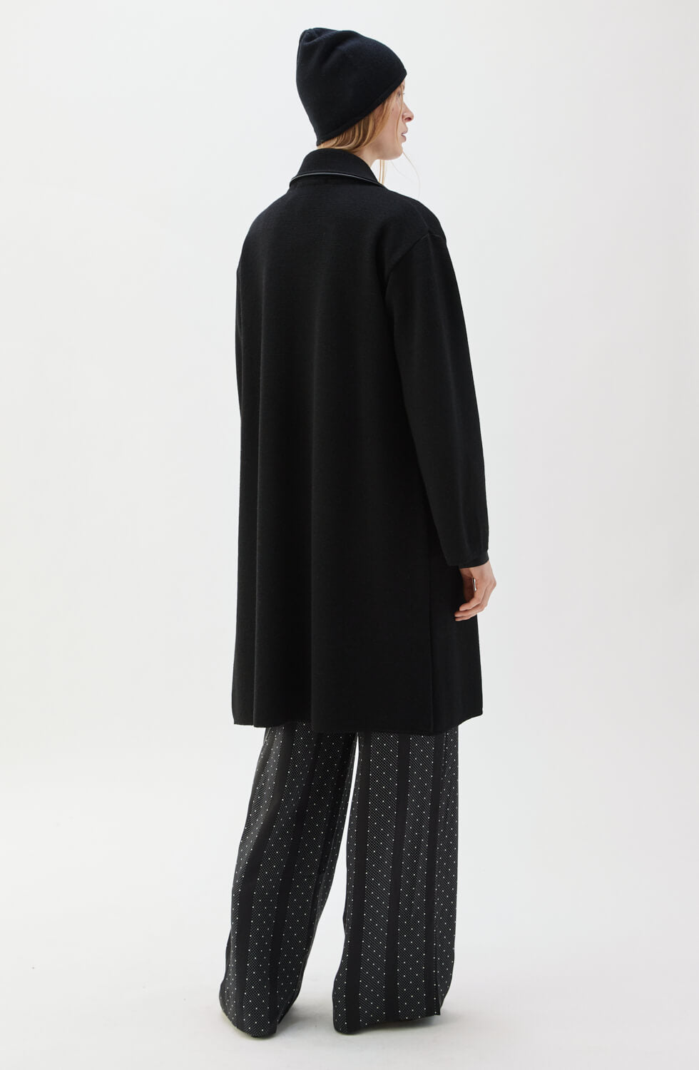 Mikaela Piped Coat Black