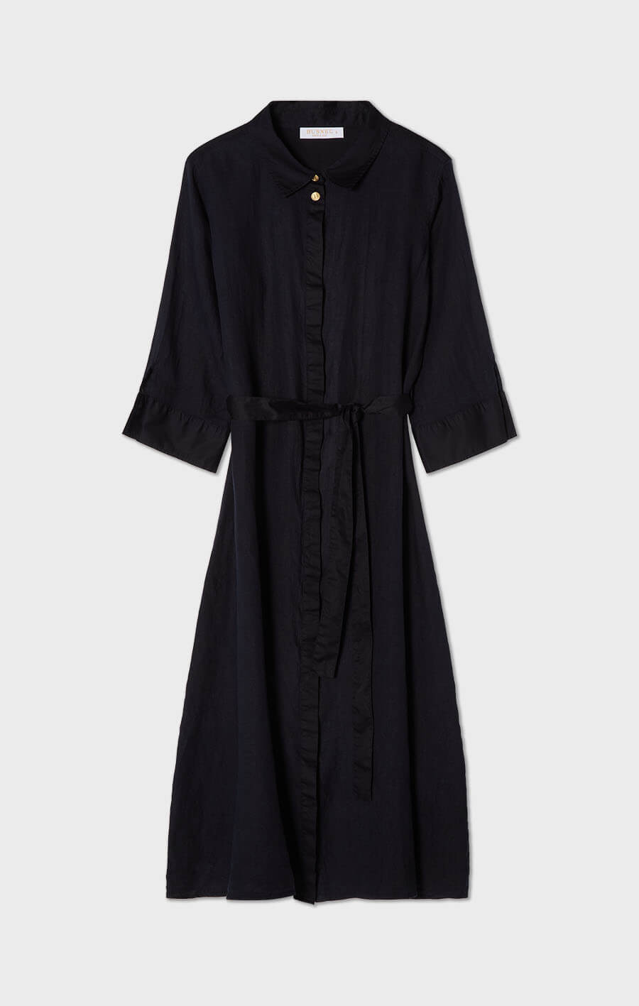 Nala midiklänning i linne mörkblå