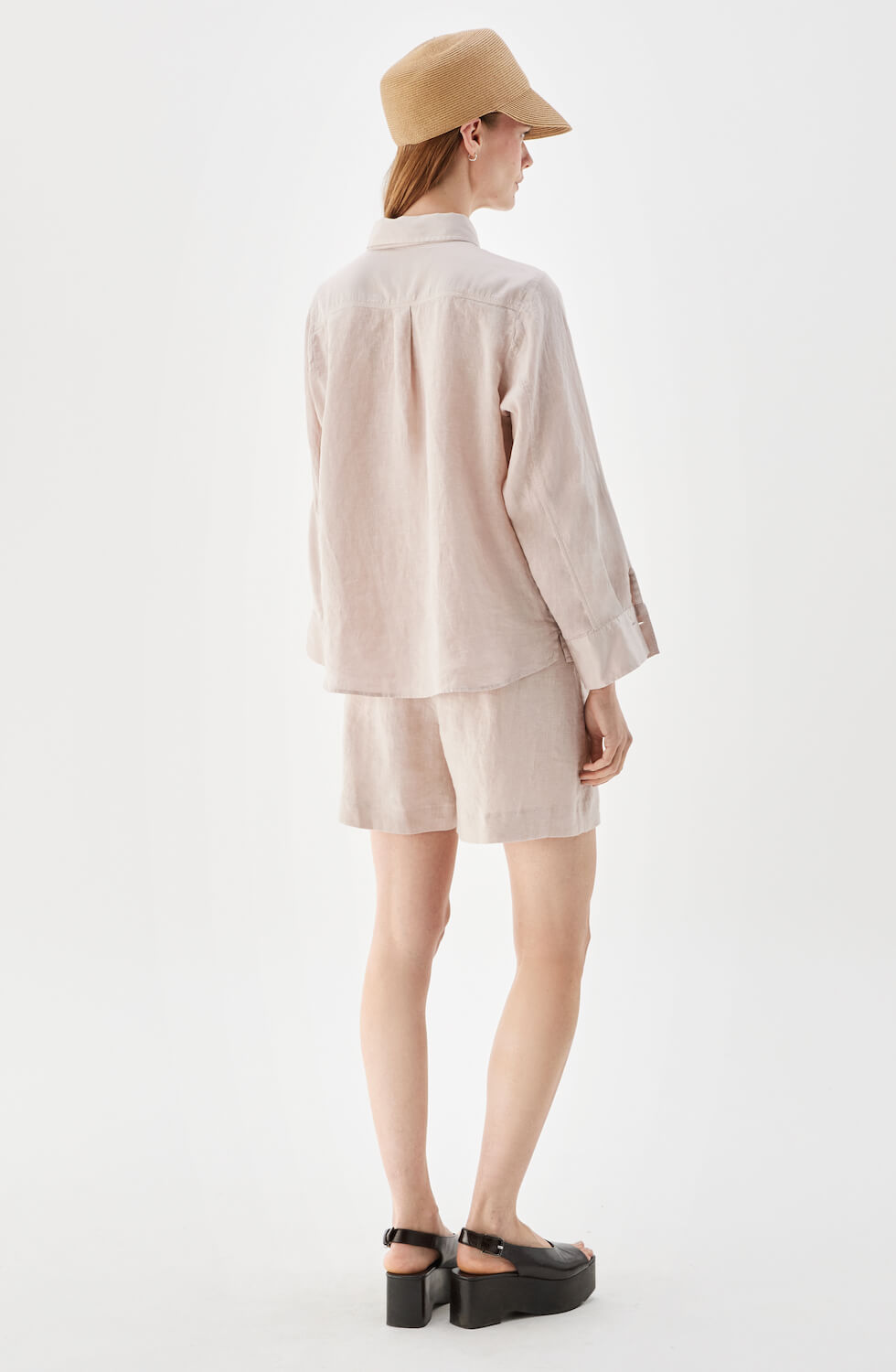 Pixie Linen Shorts Light Rose