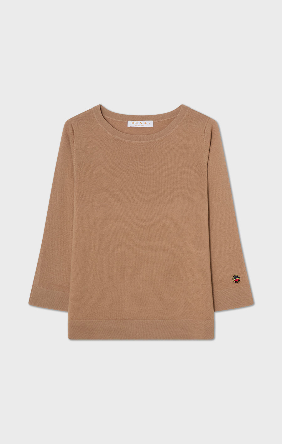 Ocean Boatneck Wool Top Salty caramel