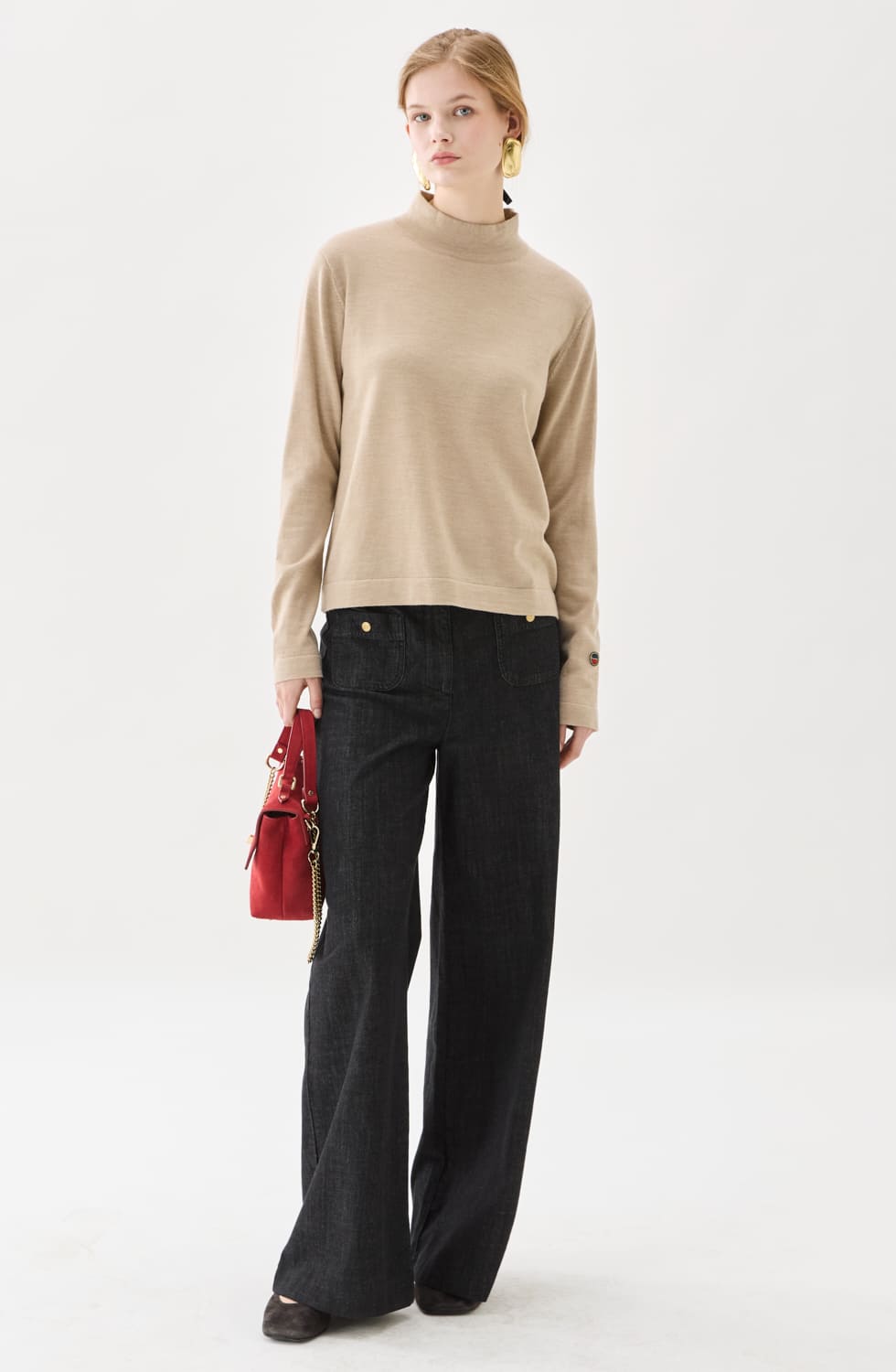Odette Turtleneck Top Oat