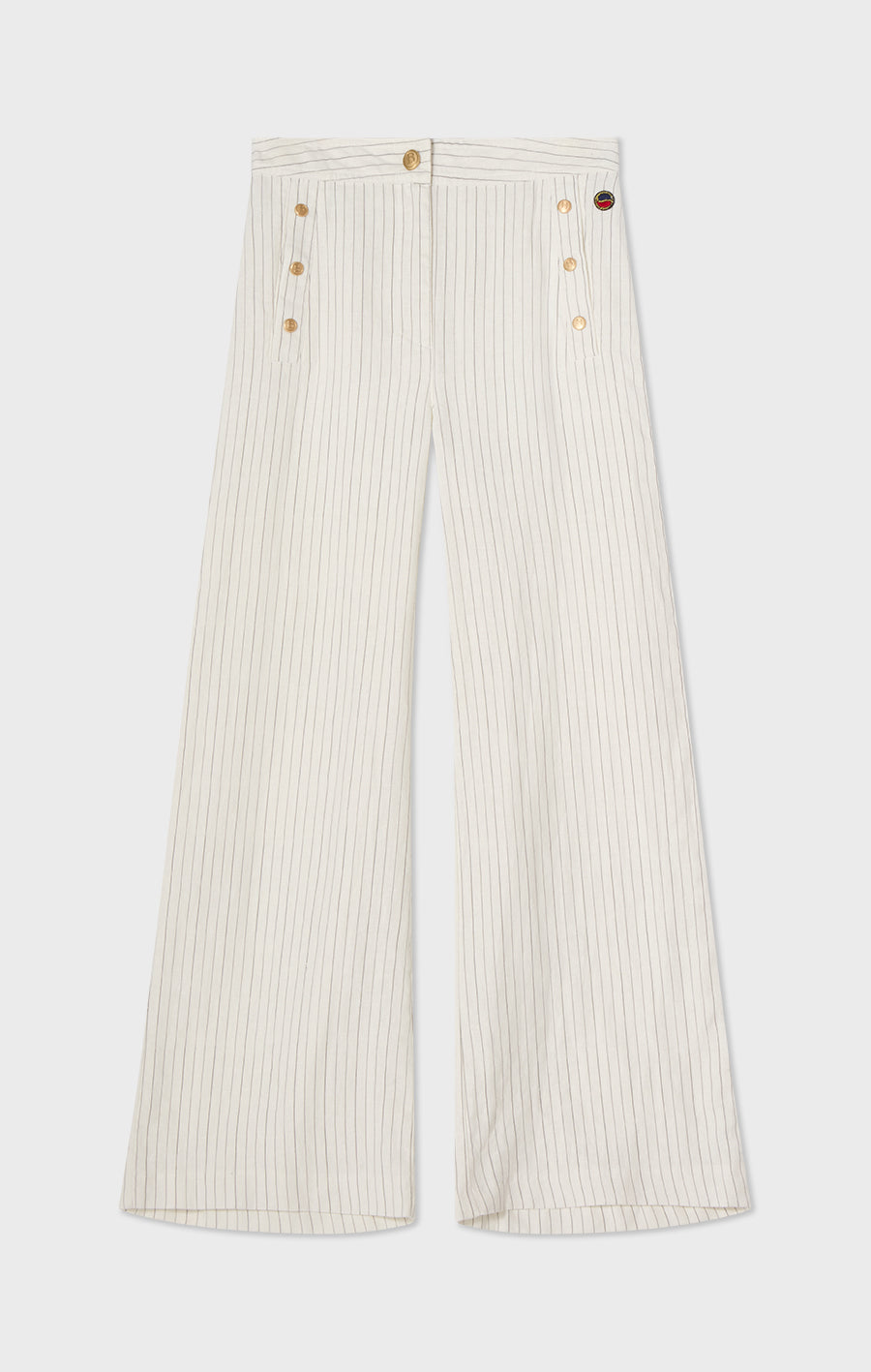 Pim Striped Trouser Ecru/Black