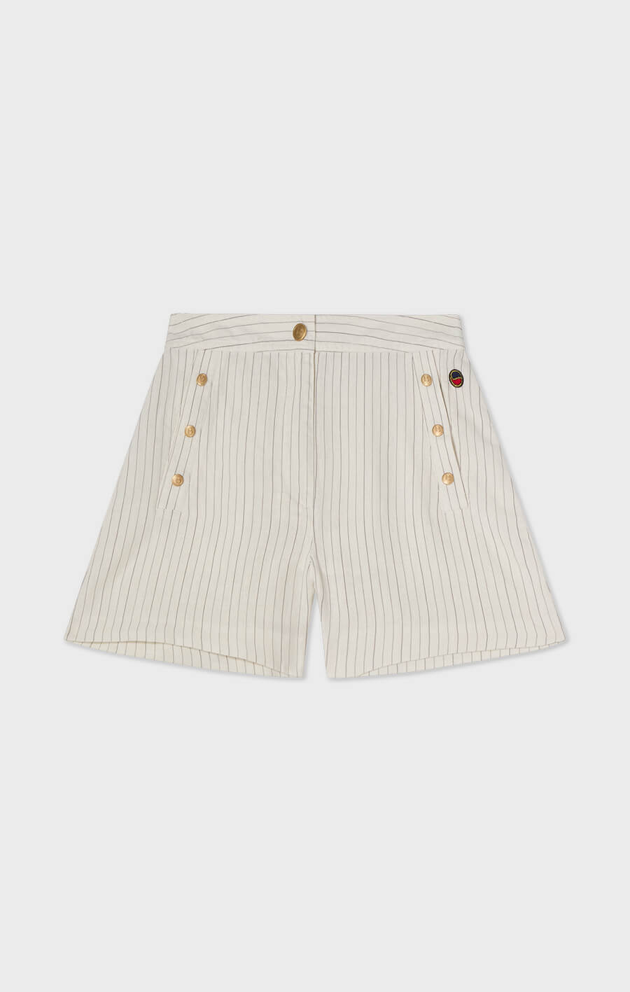 Pixie Striped Shorts Ecru/Black