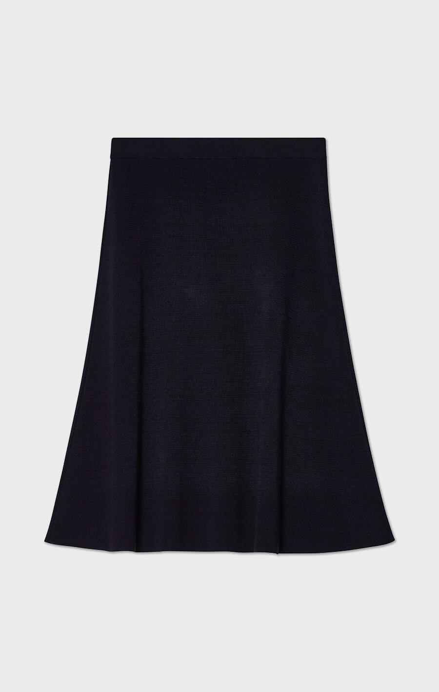 Phoebe stickad midi-kjol i bomull mörkblå