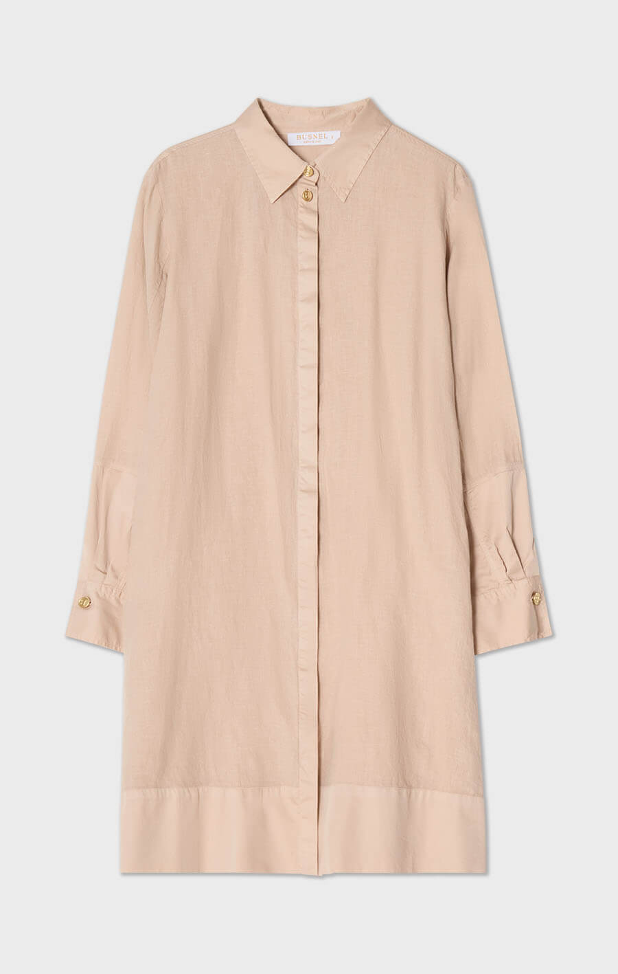 Raven linneklänning beige