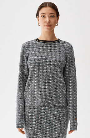 Roberta Top Black/Ecru