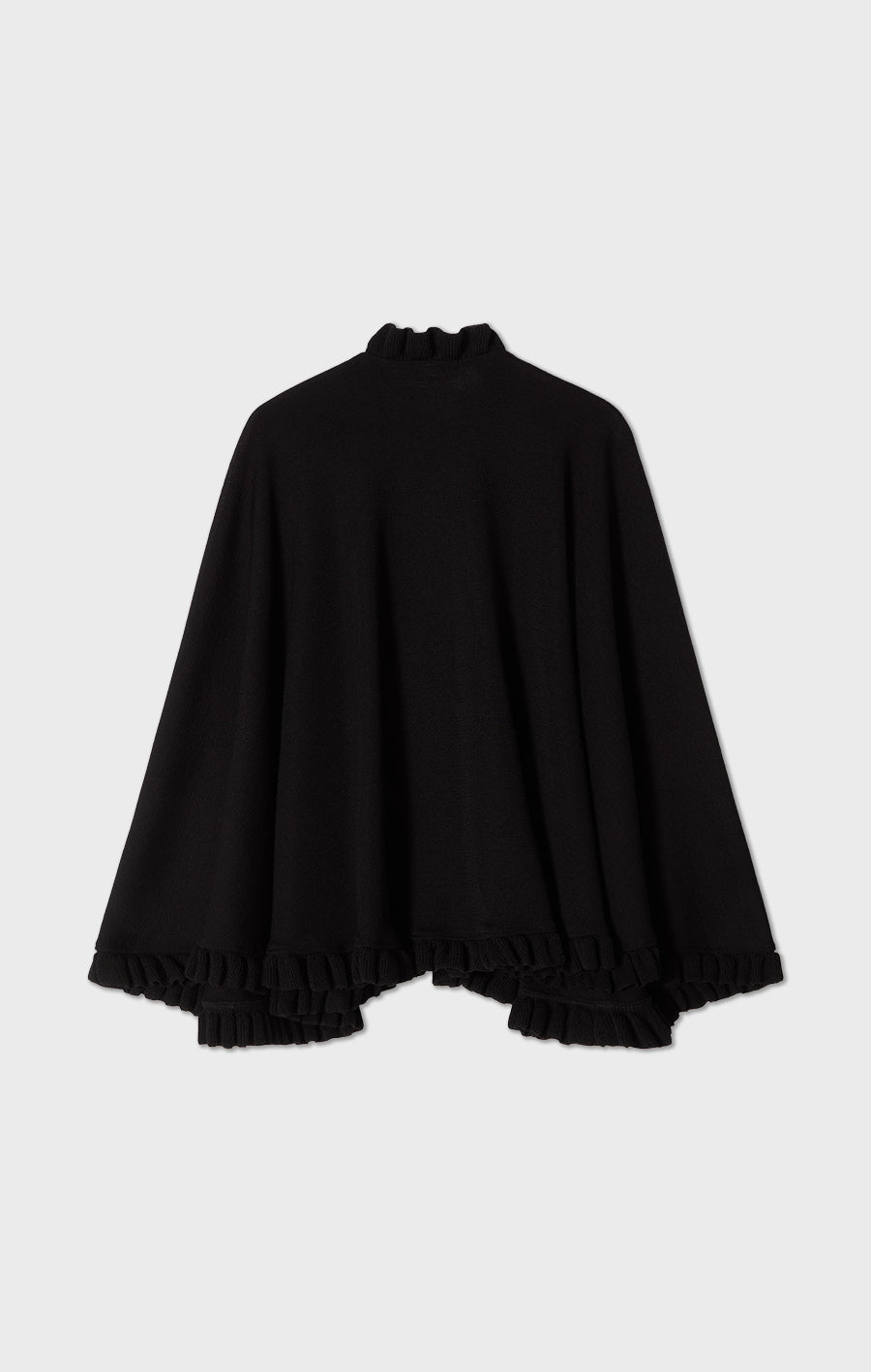 Silvia Knitted Cape Black