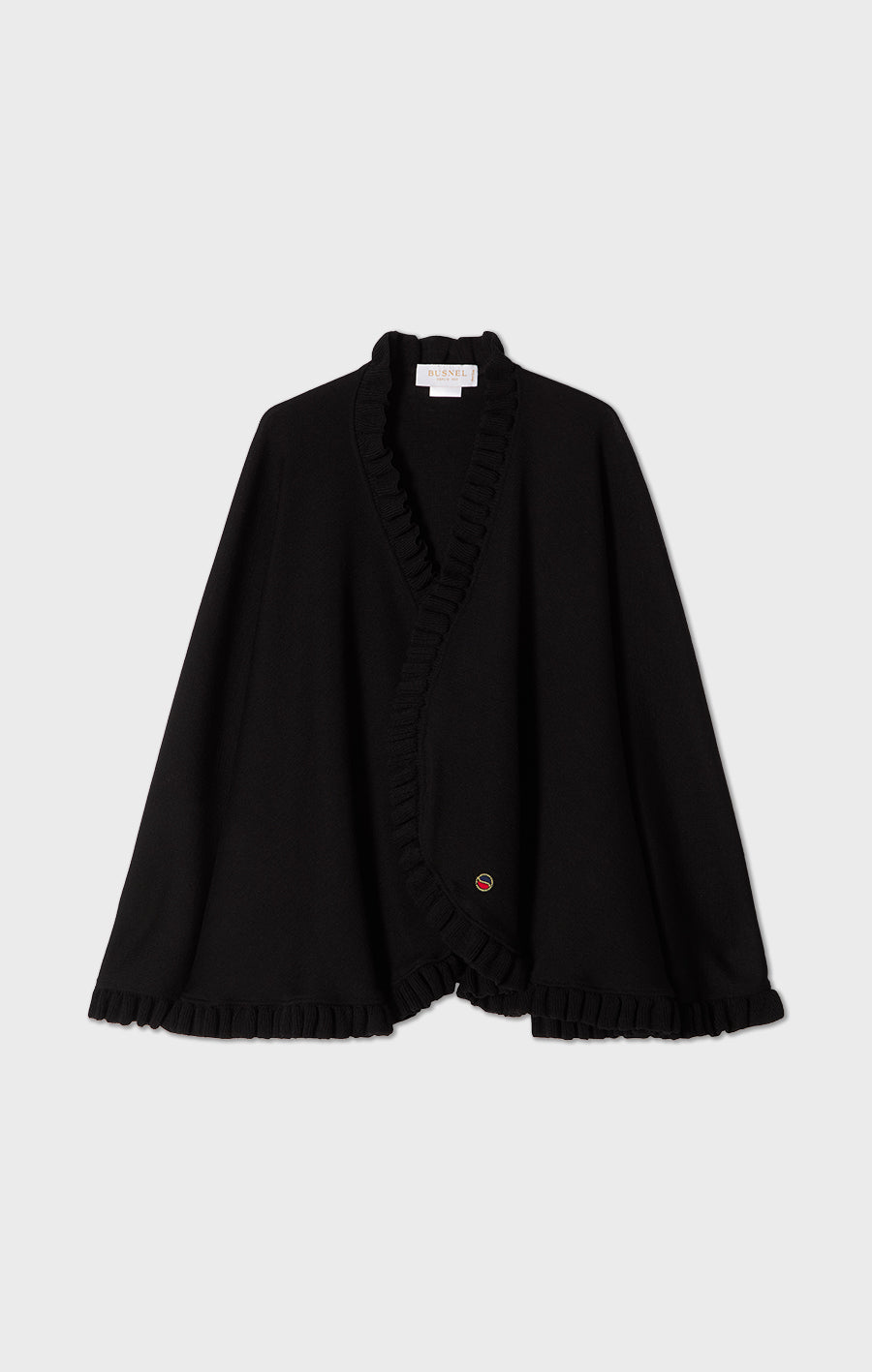 Silvia Knitted Cape Black