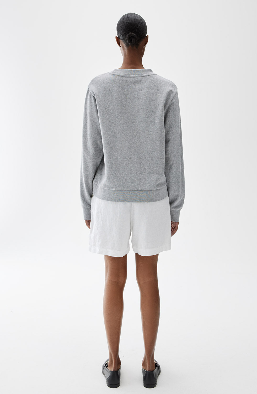 Samanta Sweatshirt Grey Melange Solid
