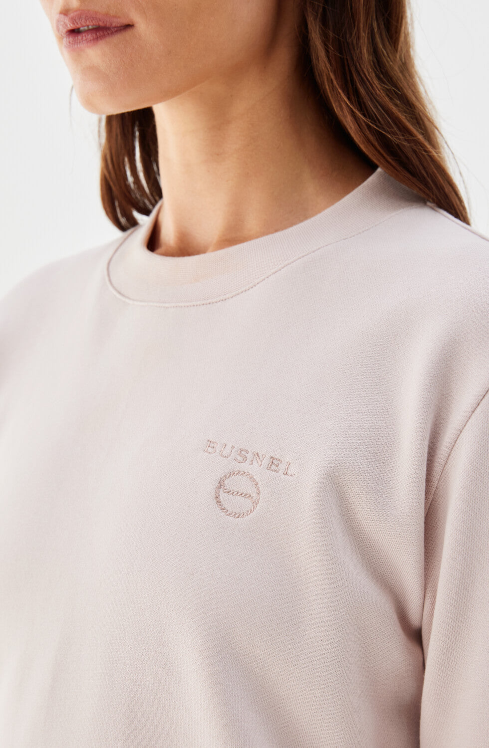 Samantha sweatshirt med broderi ljusrosa