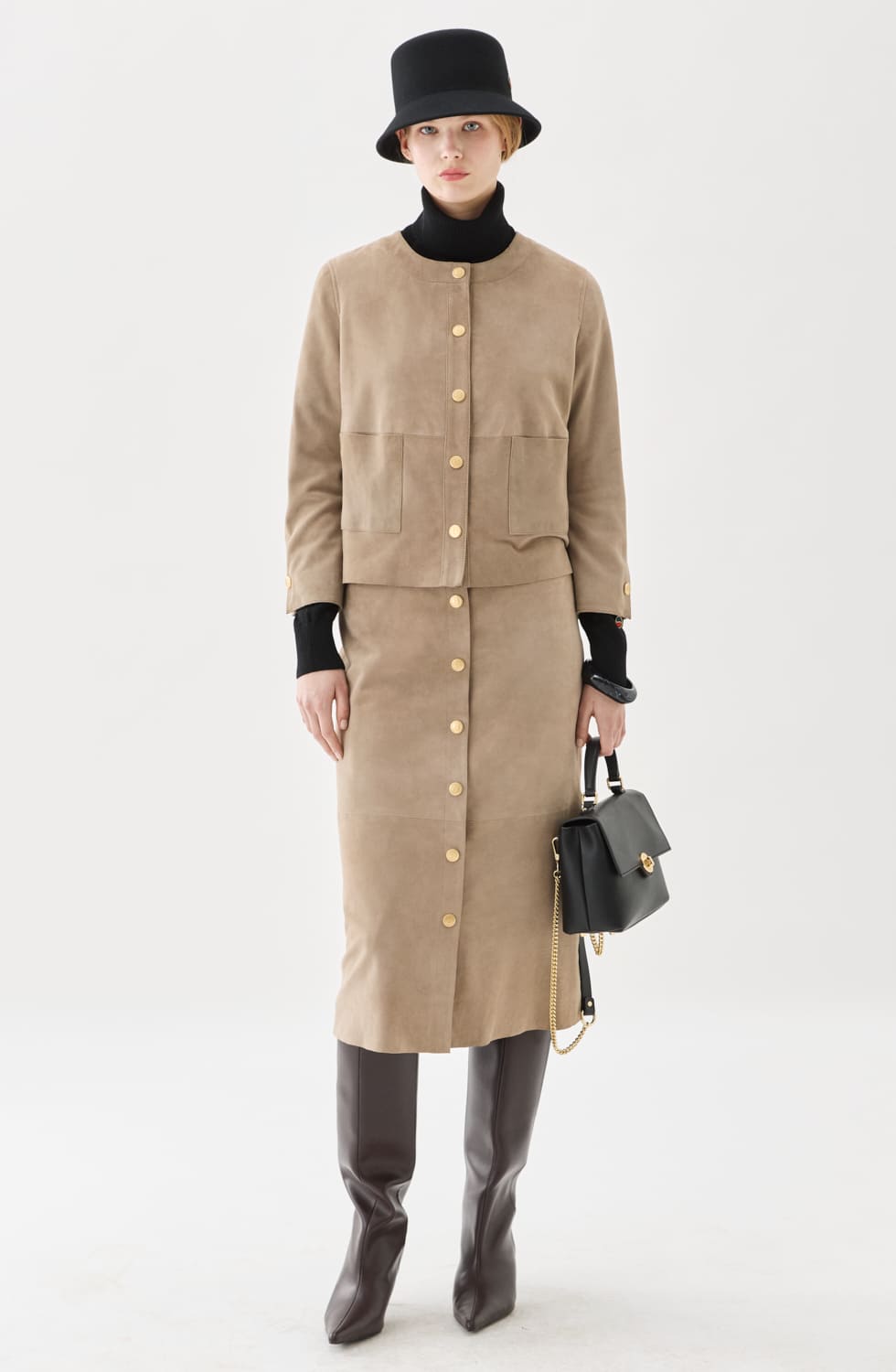 Selena Suede Jacket Sand
