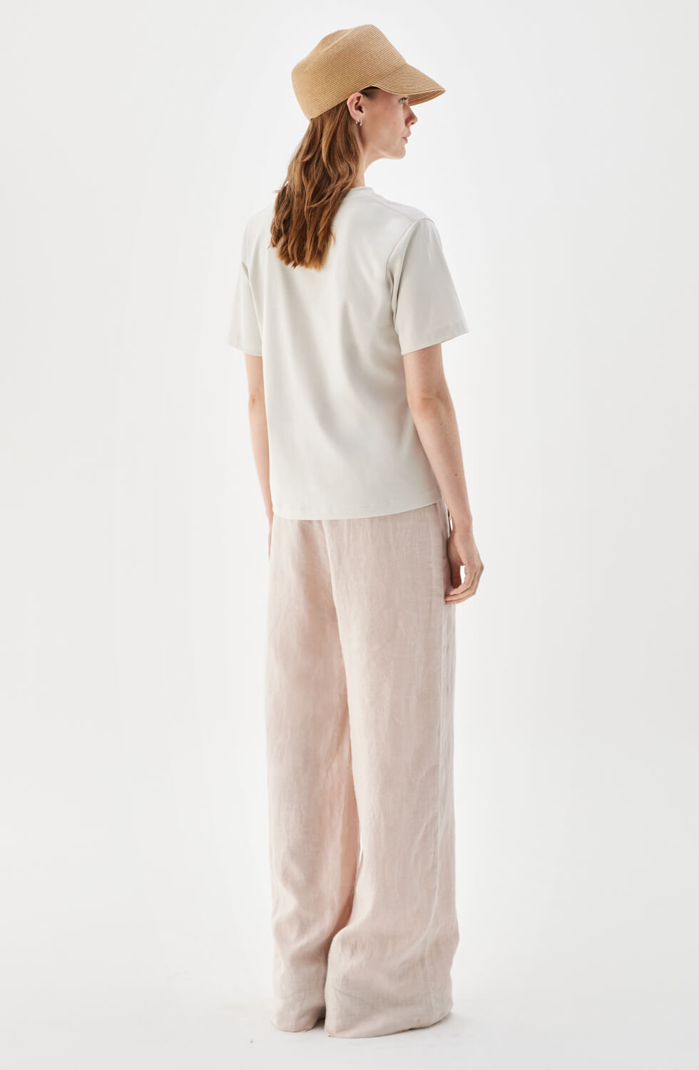 Tessa T-shirt i bomull ljusgrå