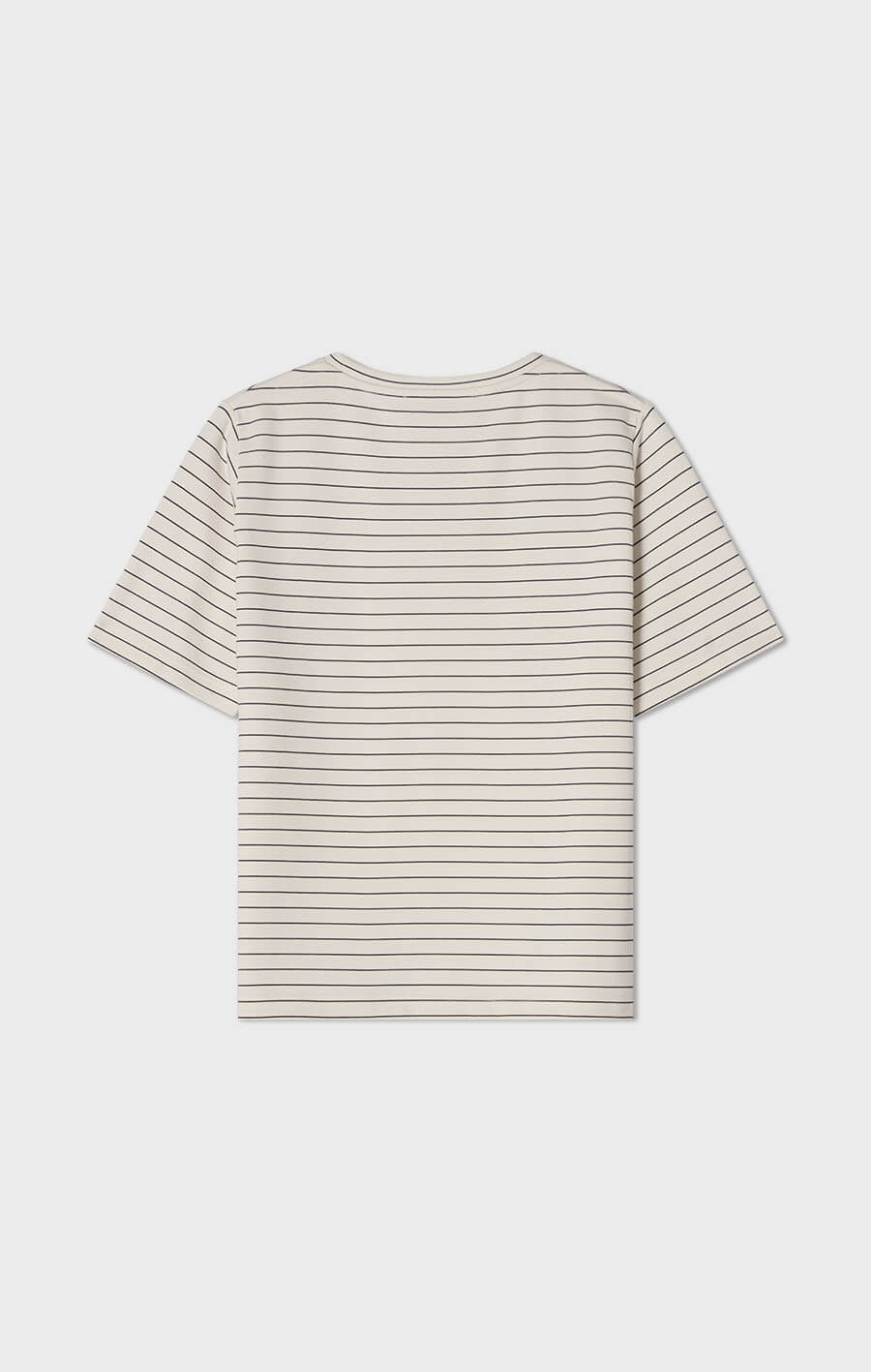Tessa randig T-shirt i bomull crèmevit/svart