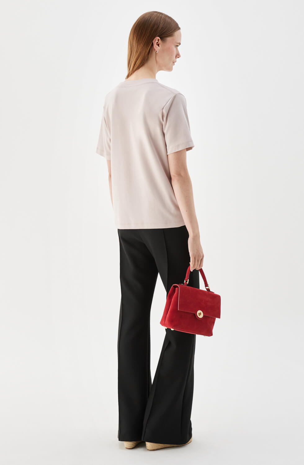 Tessa T-shirt i bomull ljusrosa