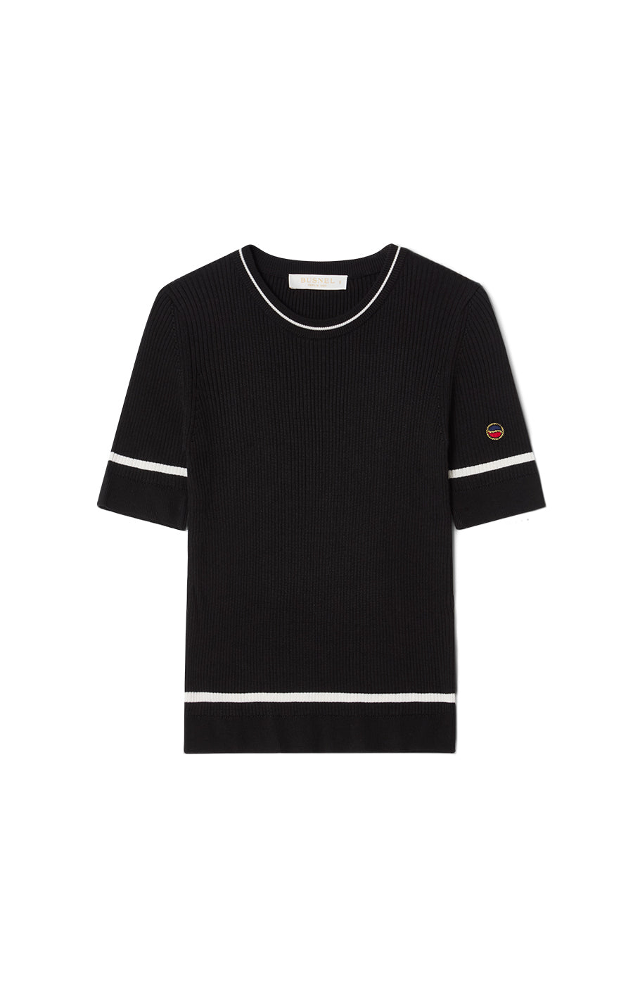 Thomasina Top Black/Ecru