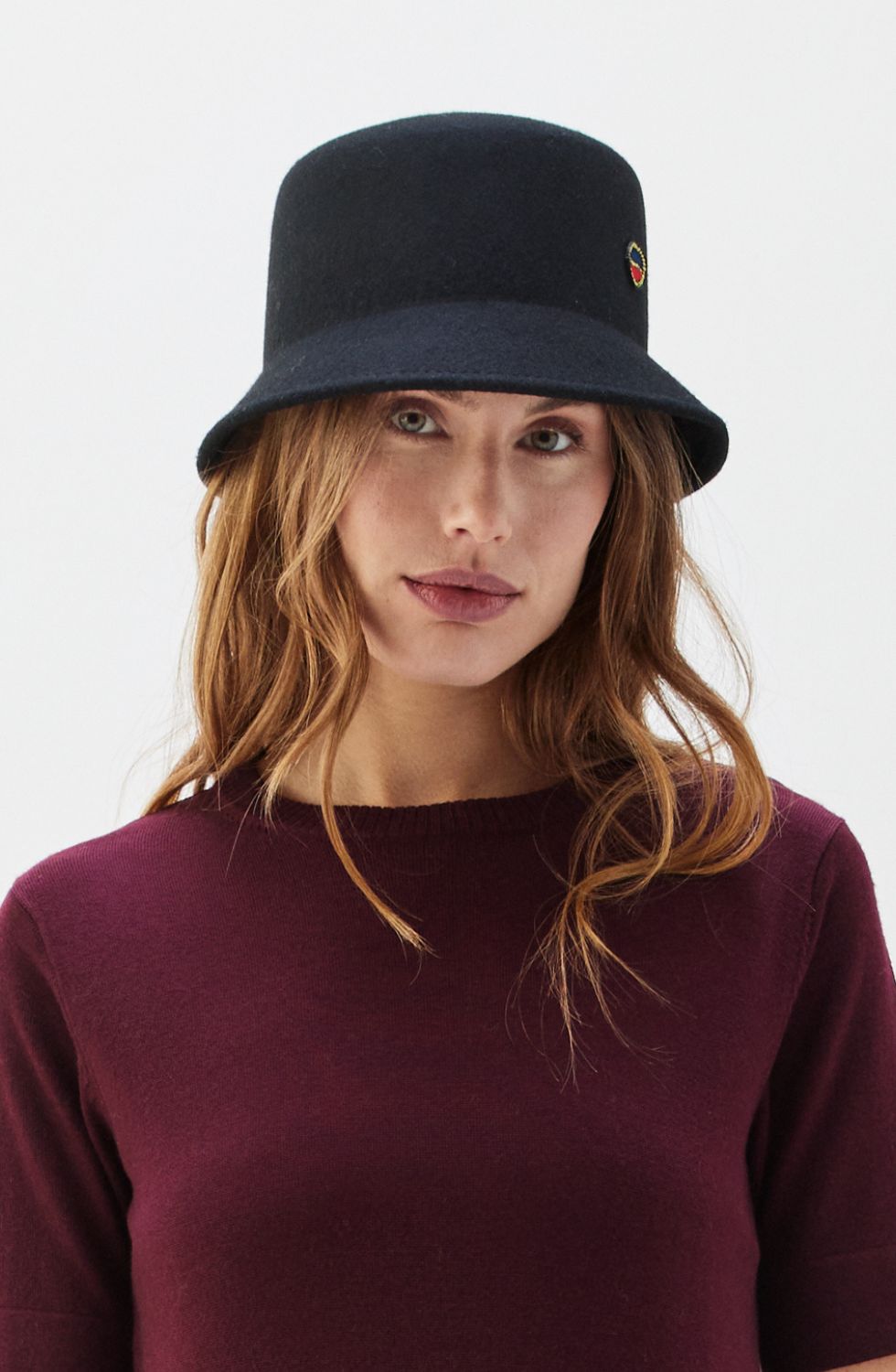 Tina Felted Bucket Hat Black