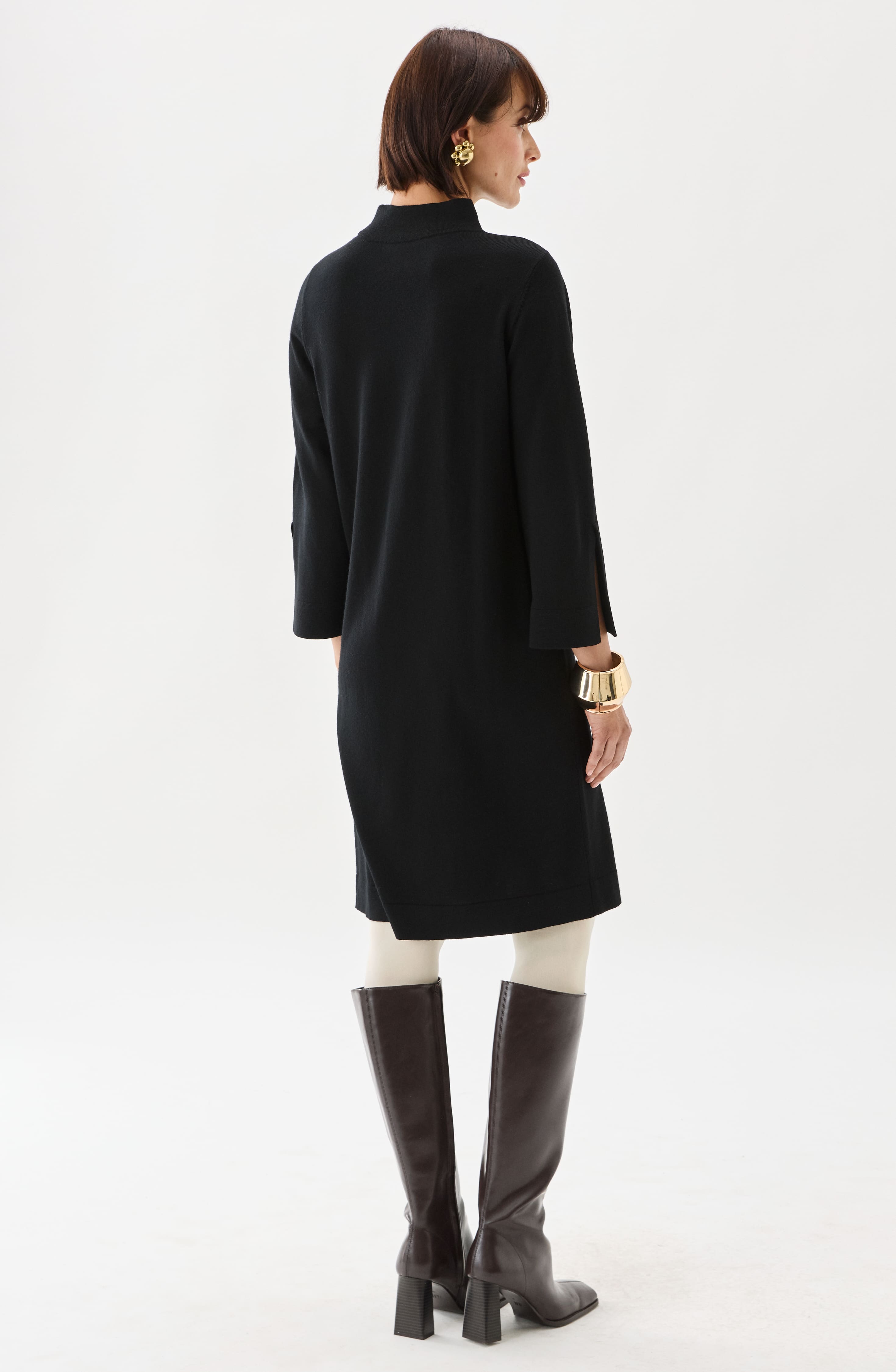 Vanessa Knitted Dress In Wool Black