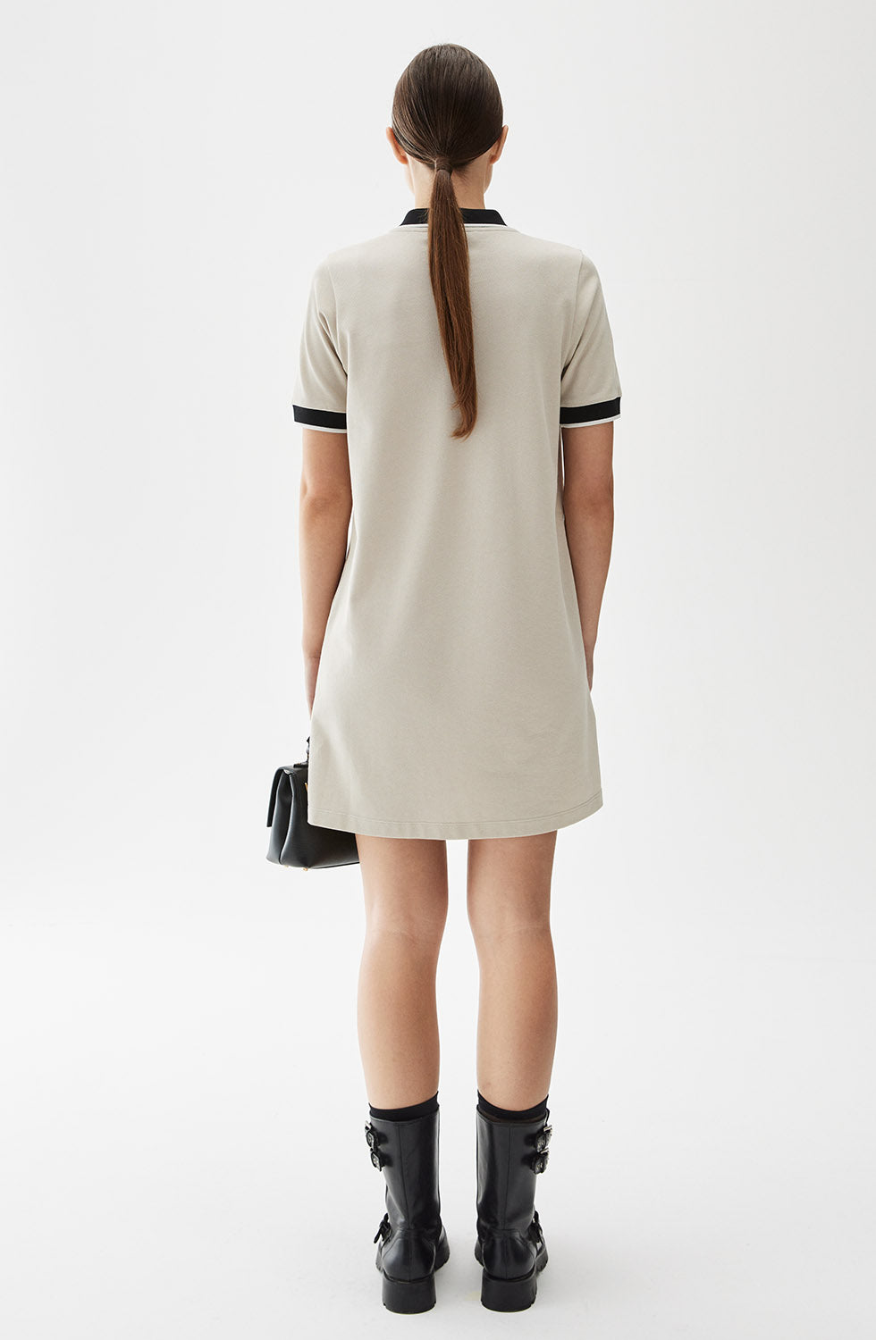 Vera Dress Beige/Black