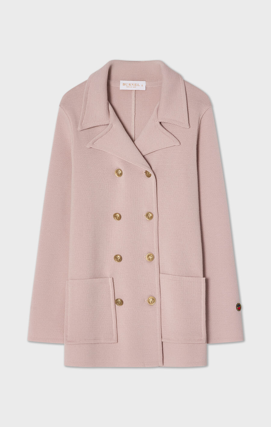 Victoria stickad jacka i ull ljusrosa