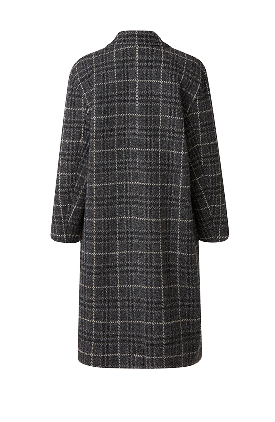 Benedicte Coat Grey Melange Check