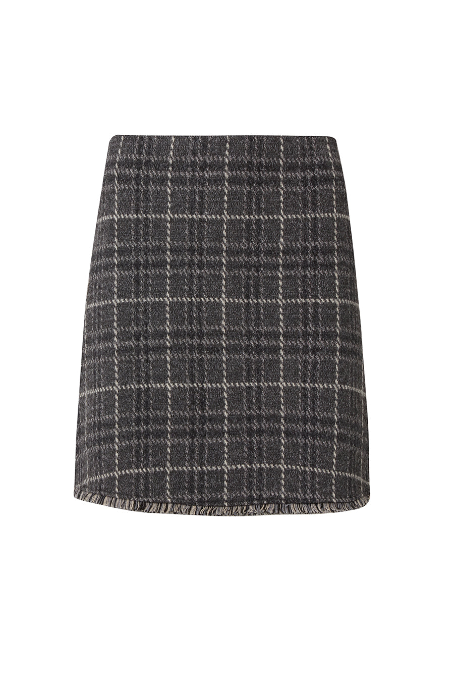 Bessie Skirt Grey Melange Check