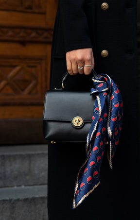 Busnel Silk Scarf Logo Print Small