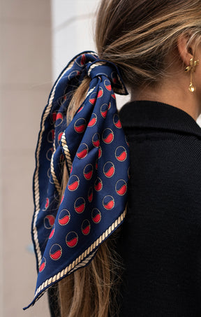 Busnel Silk Scarf Logo Print Small