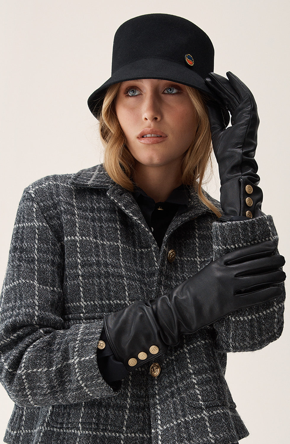 Becky Jacket Grey Melange Check
