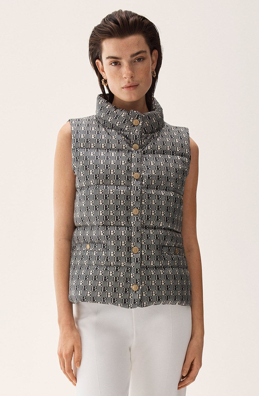 Indianna Down Vest Black Noisette