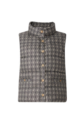 Indianna Down Vest Black Noisette