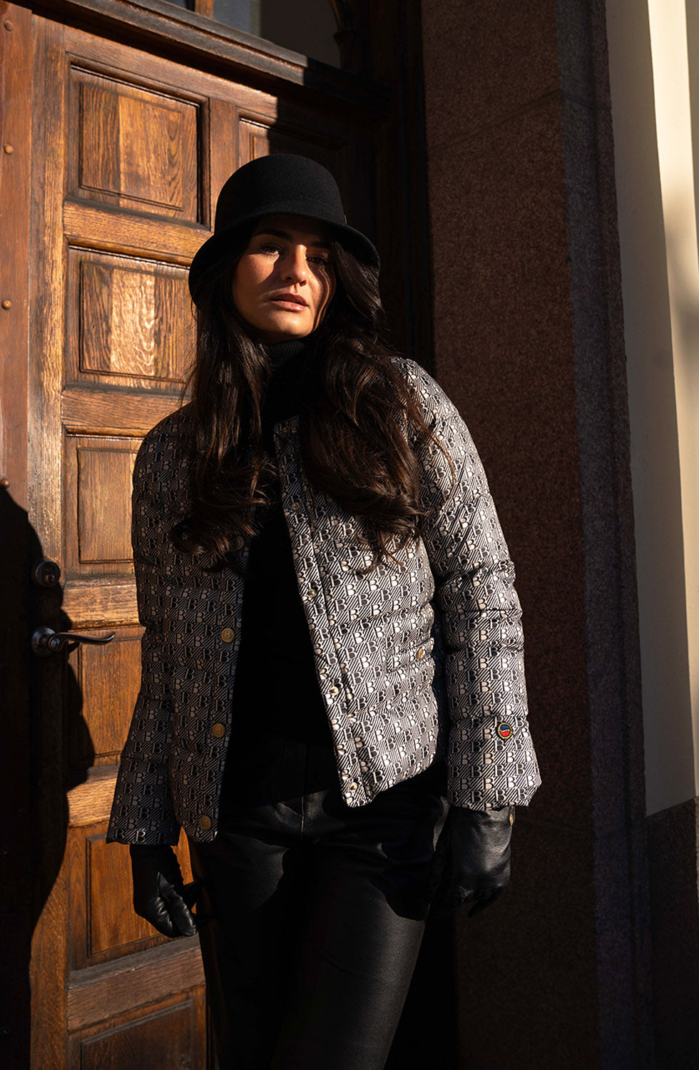 Indira Down Jacket Black Noisette