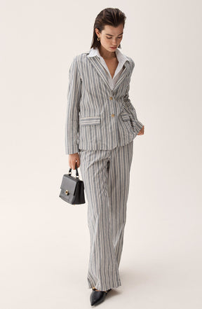 Palmira Blazer Ocean Blue Stripe