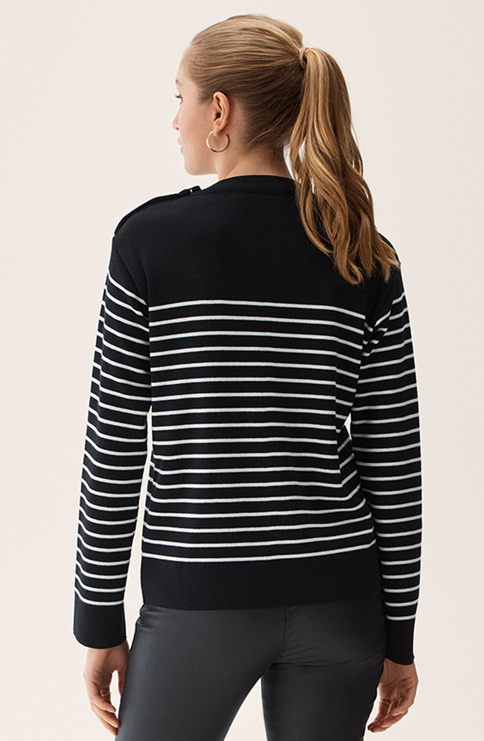 Ste Anne Sweater Black/Stripe