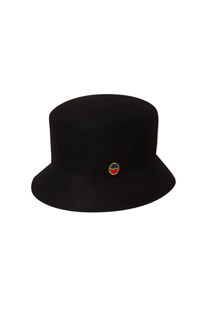 Tina Felted Bucket Hat Black